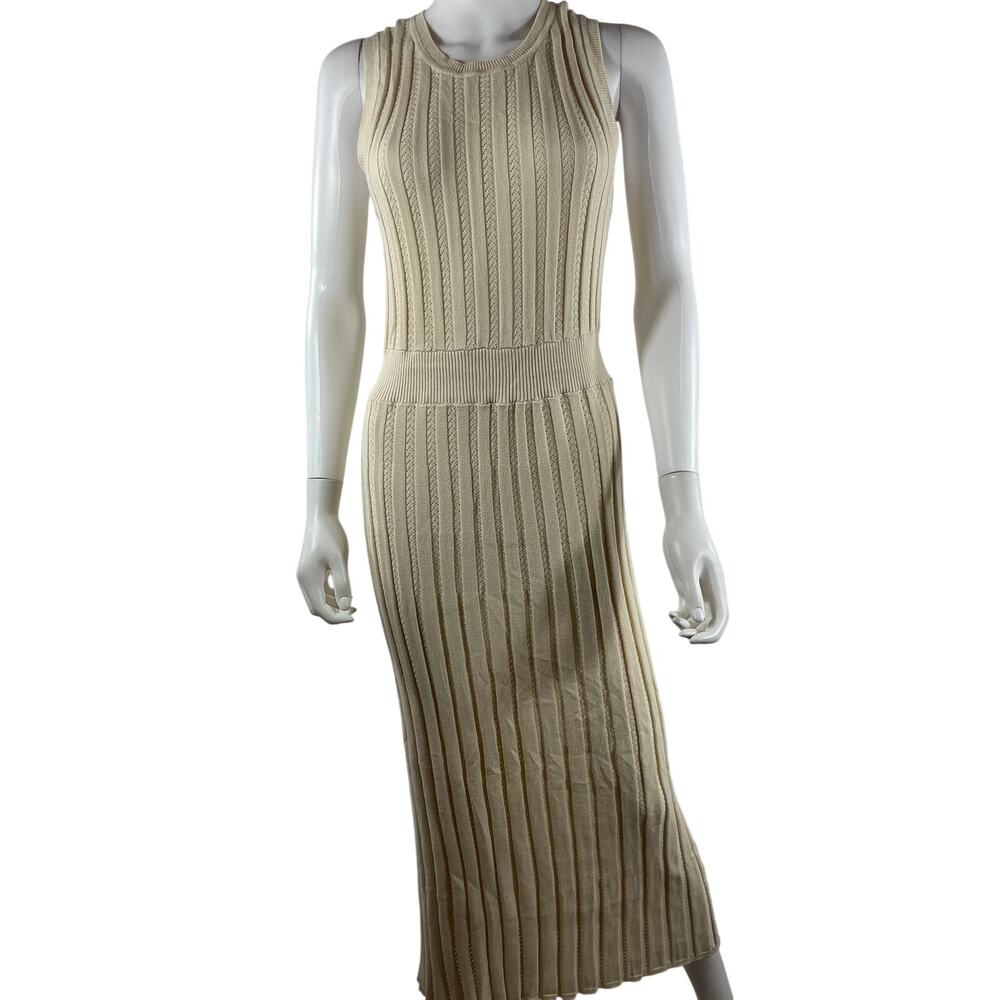 Varley Ribbed Birch Florian Dress Size S - Picture 2 of 4